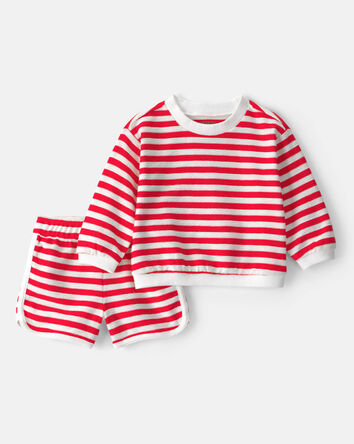 Baby 2-Piece Top & Short Set - Red, 