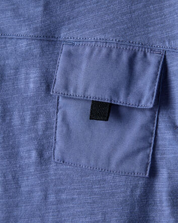 Baby Boy Long-Sleeve Pocket Tee - Blue, 