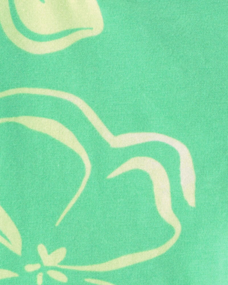 Toddler Girl Floral Bike Shorts - Green, image 3 of 4 slides