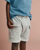 Tout-petit gar&ccedil;on - Short cargo en jersey bouclette - Gris chin&eacute;, image 1 sur 6 diapositives