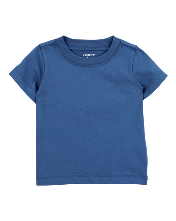 Baby 2-Piece Striped Tee & Shortall Set - Blue/White, 