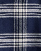 Kid Organic Cotton Button-Front Flannel Shirt, image 3 of 4 slides