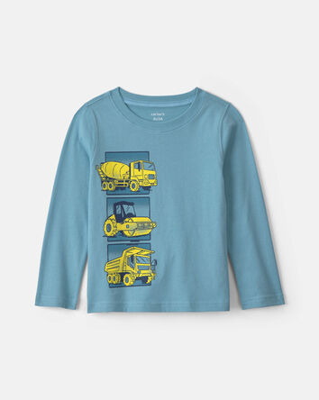 Toddler Boy Construction Long-Sleeve Graphic Tee - Blue, 
