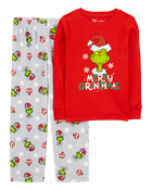 Kid 2-Piece Christmas Grinch Cotton & Fleece Pyjamas, image 1 of 3 slides