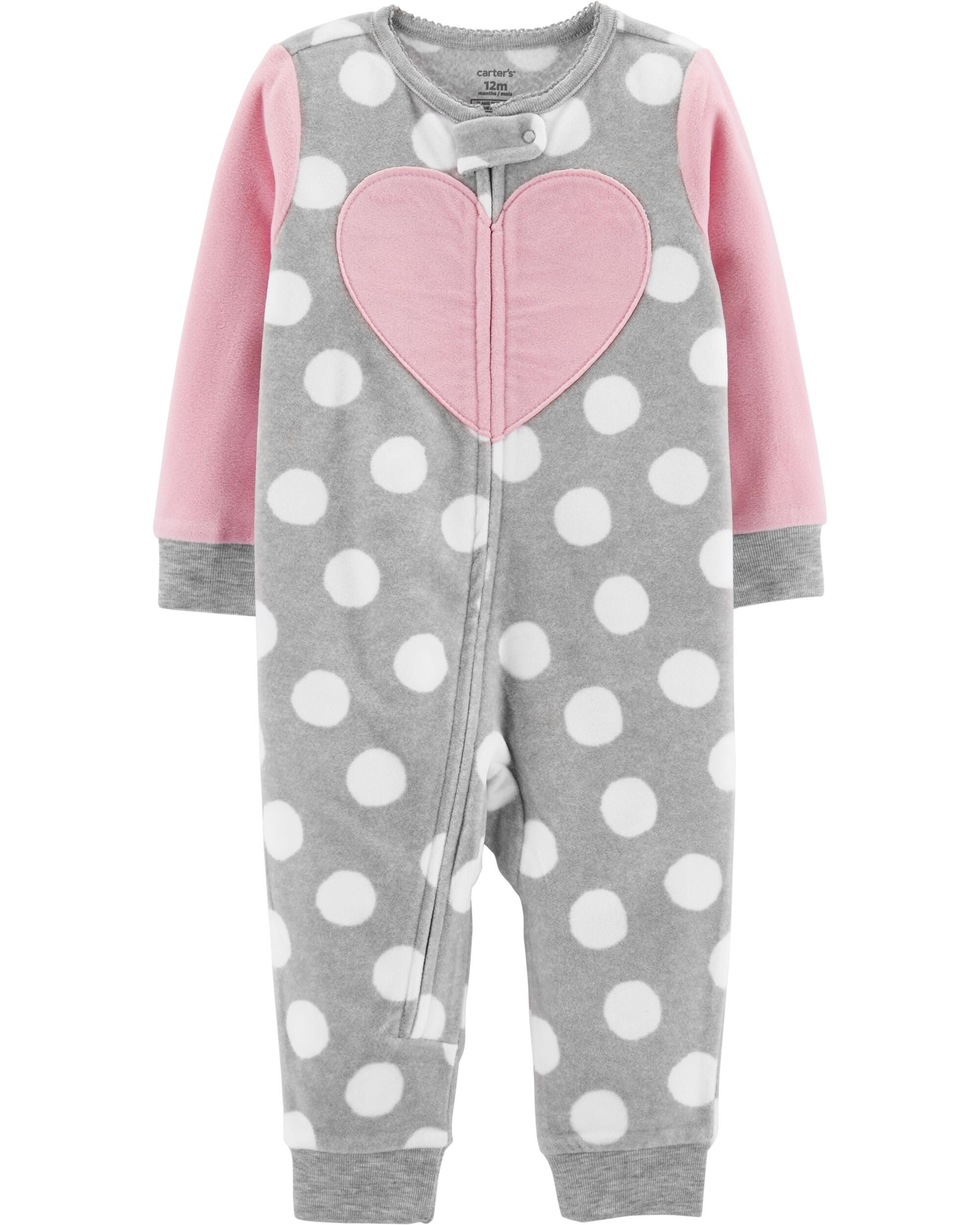 carters one piece fleece pajamas