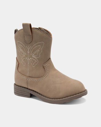 Tout-petit fille - Bottes de cowgirl à point de papillon - Marron, 