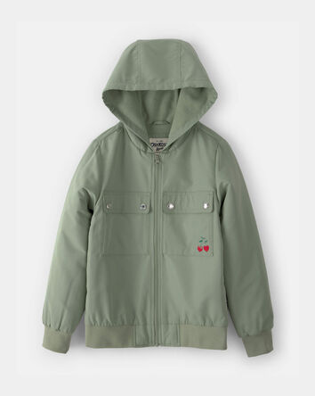 Girls Girl Midweight Green utility  Jacket- Green

, 
