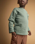Toddler Long-Sleeve Layered Top - Olive, image 3 of 6 slides