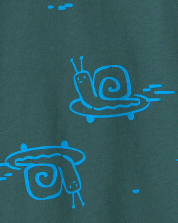 Tout-petit gar&ccedil;on - T-shirt manches longues &agrave; motif escargot - Vert, 