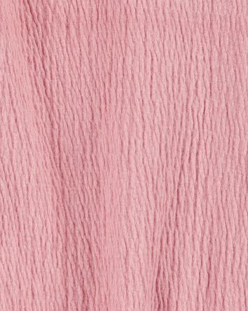 Kid Solid Short-Sleeve Fashion Top - Pink, 