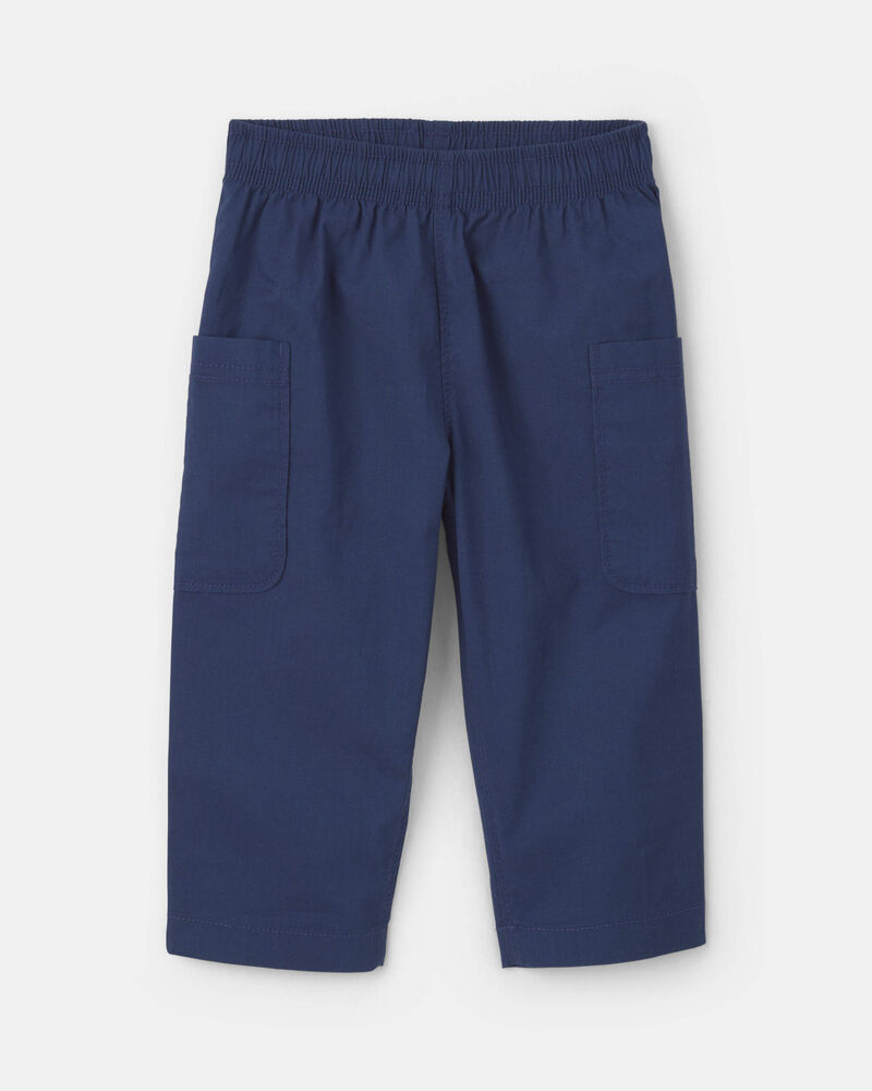 Baby Boy 2-Piece Chambray Short-Sleeve Top & Pant Set, image 2 of 5 slides