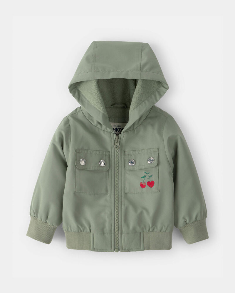B&eacute;b&eacute; fille -  Blouson utilitaire mi-&eacute;paisseur pour fille - Vert, image 1 sur 3 diapositives