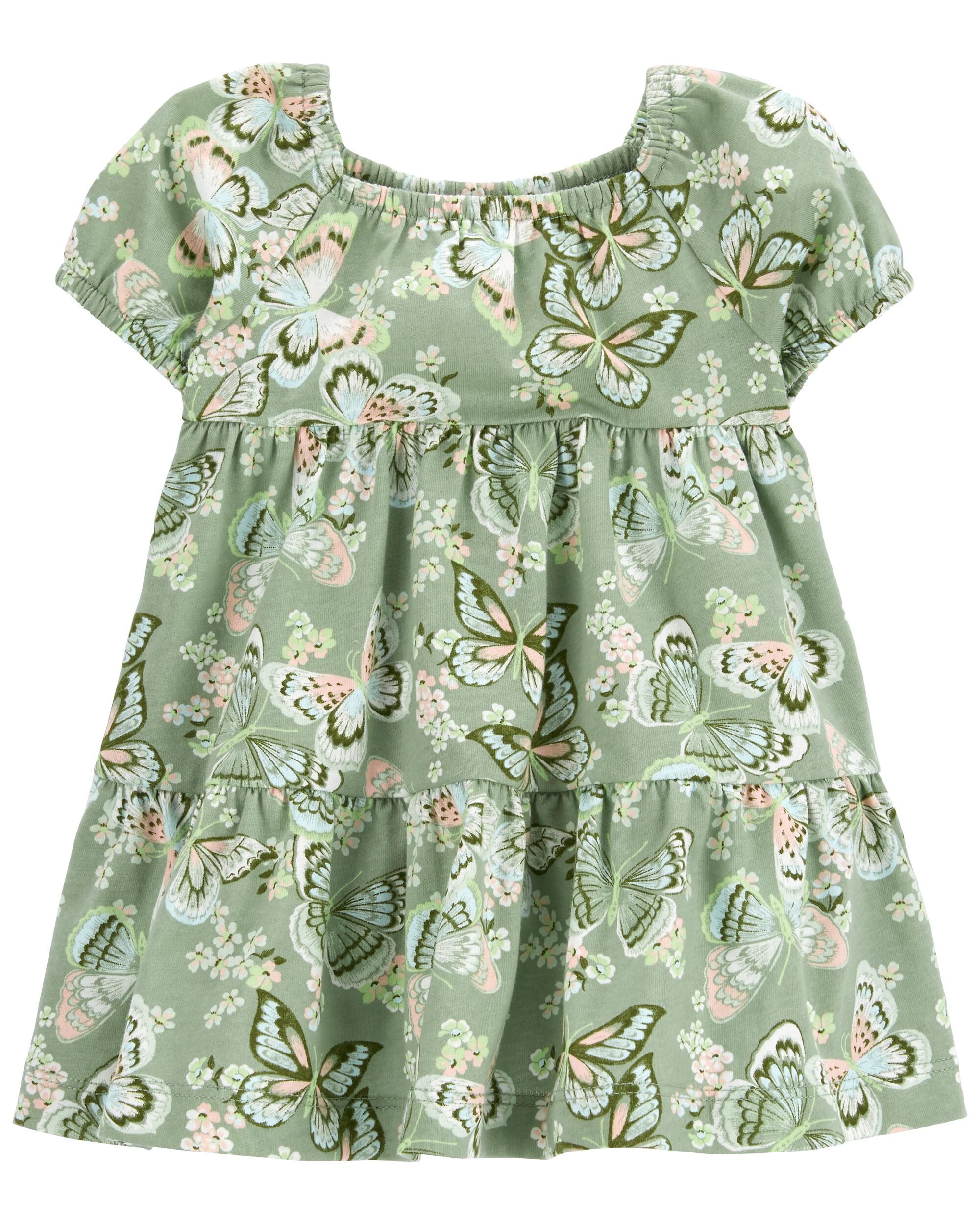 Butterfly Print Tiered Sundress