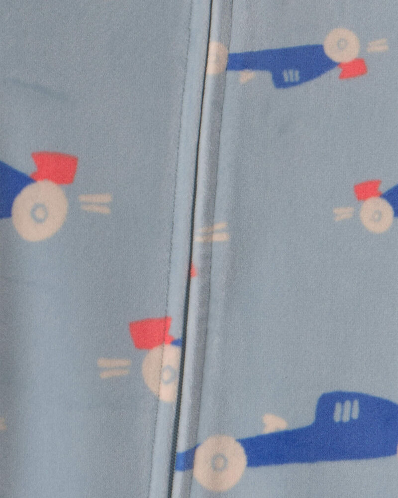 Tout-petit gar&ccedil;on - Pyjama ajust&eacute; 1 pi&egrave;ce en DreamPlush &agrave; motif de voiture de course - Bleu, image 3 sur 3 diapositives