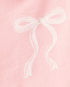 Baby Girl Bow French Terry Long-Sleeve Top & Skirt Set - Pink, image 4 of 6 slides