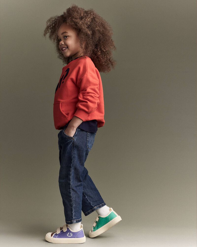 Toddler Barrel Pant in Denim - Blue, image 3 of 8 slides