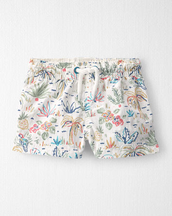 Baby Boy Recycled Swim Trunks in Tropical Paradise Print, 