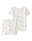 Toddler 2-Piece Camp Print PurelySoft Pajamas, image 1 of 5 slides