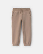 Toddler Girl Fleece Joggers &ndash; Brown, image 1 of 4 slides