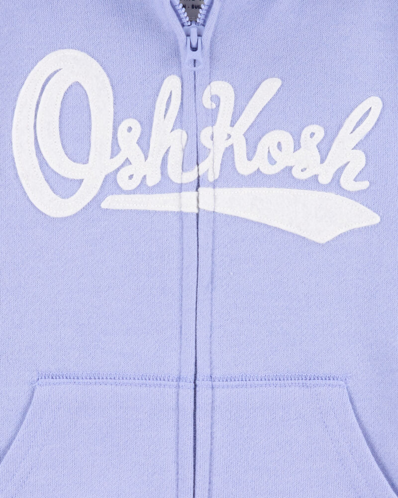 Enfant en bas âge Blouson OshKosh à logo à fermeture à glissière - Mauve, image 2 sur 3 diapositives