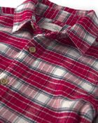 Boys Organic Cotton Flannel Button-Down Shirt, image 3 of 4 slides
