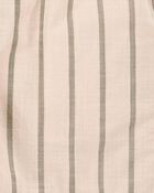 Toddler Striped Drawstring Shorts - Khaki, image 5 of 7 slides