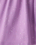 Kid 2-Piece Glitter Cat Tee & Tulle Tutu Skort Set, image 5 of 6 slides