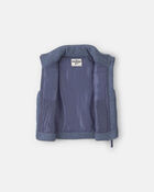 Girls Denim Puffer Vest - Chambray, image 2 of 4 slides