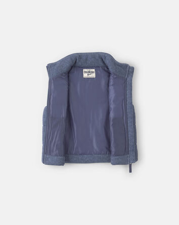 Girls Denim Puffer Vest - Chambray, 