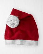 Toddler Organic Cotton Sweater Knit Santa Hat, image 1 of 3 slides