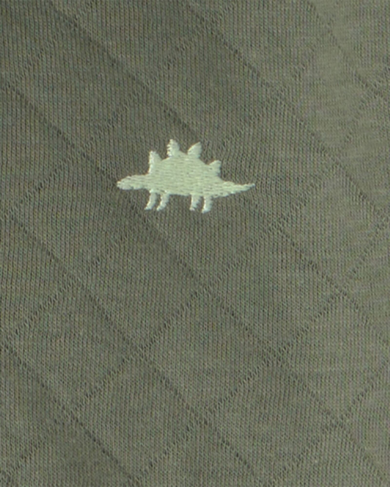 Baby Boy 3-Piece Dinosaur Quilted French Terry Layering Set - Olive Green, image 5 of 6 slides