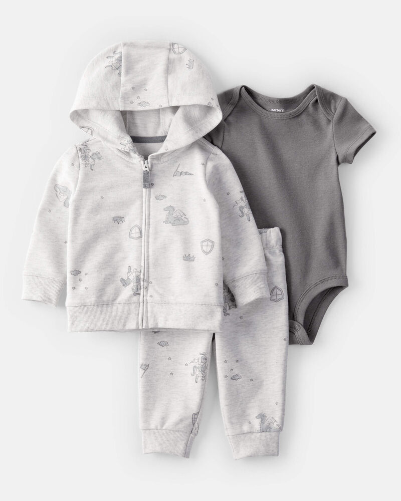 Baby 3-Piece Fairytale Print Little Jacket Set, image 1 of 4 slides