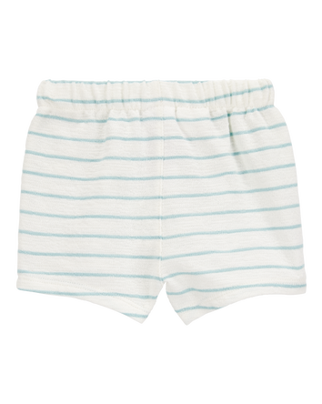 Baby Striped Pull-On Slub Jersey Shorts, 