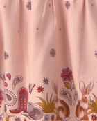Toddler Girl Floral Twill Long-Sleeve Dress - Pink, image 2 of 4 slides