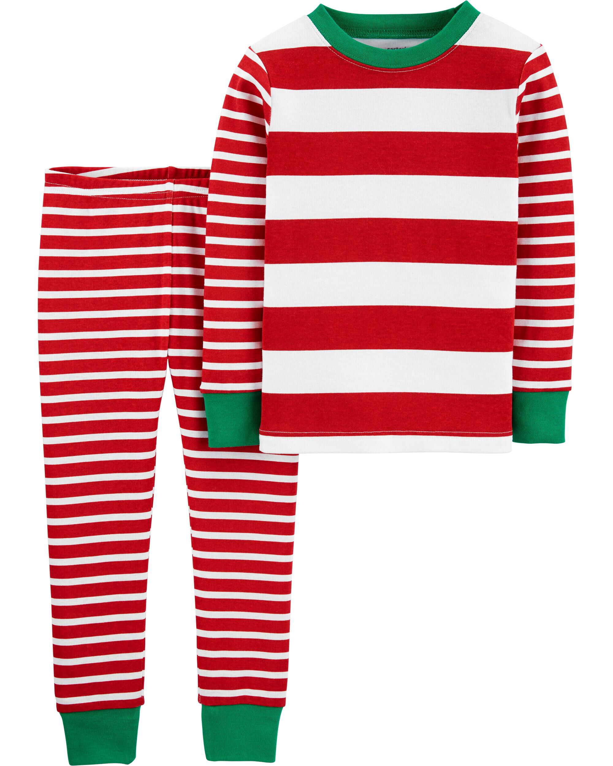 Carter's red and white striped pajamas clearance