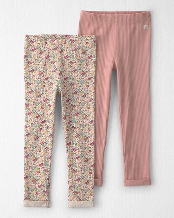 Toddler Girl 2-Pack Organic Cotton Leggings, 