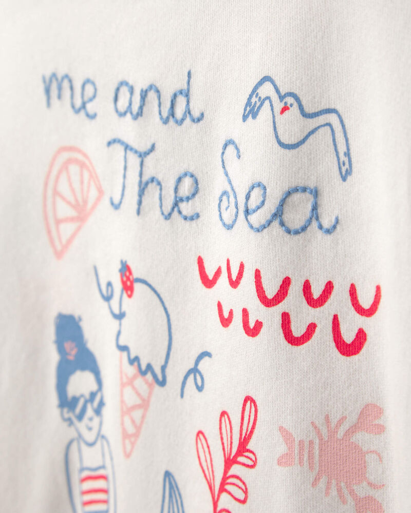 Toddler Girl Mermaid French Terry Pullover Sweatshirt - Ivory, image 8 of 9 slides