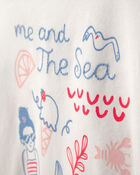 Toddler Girl Mermaid French Terry Pullover Sweatshirt - Ivory, image 8 of 9 slides