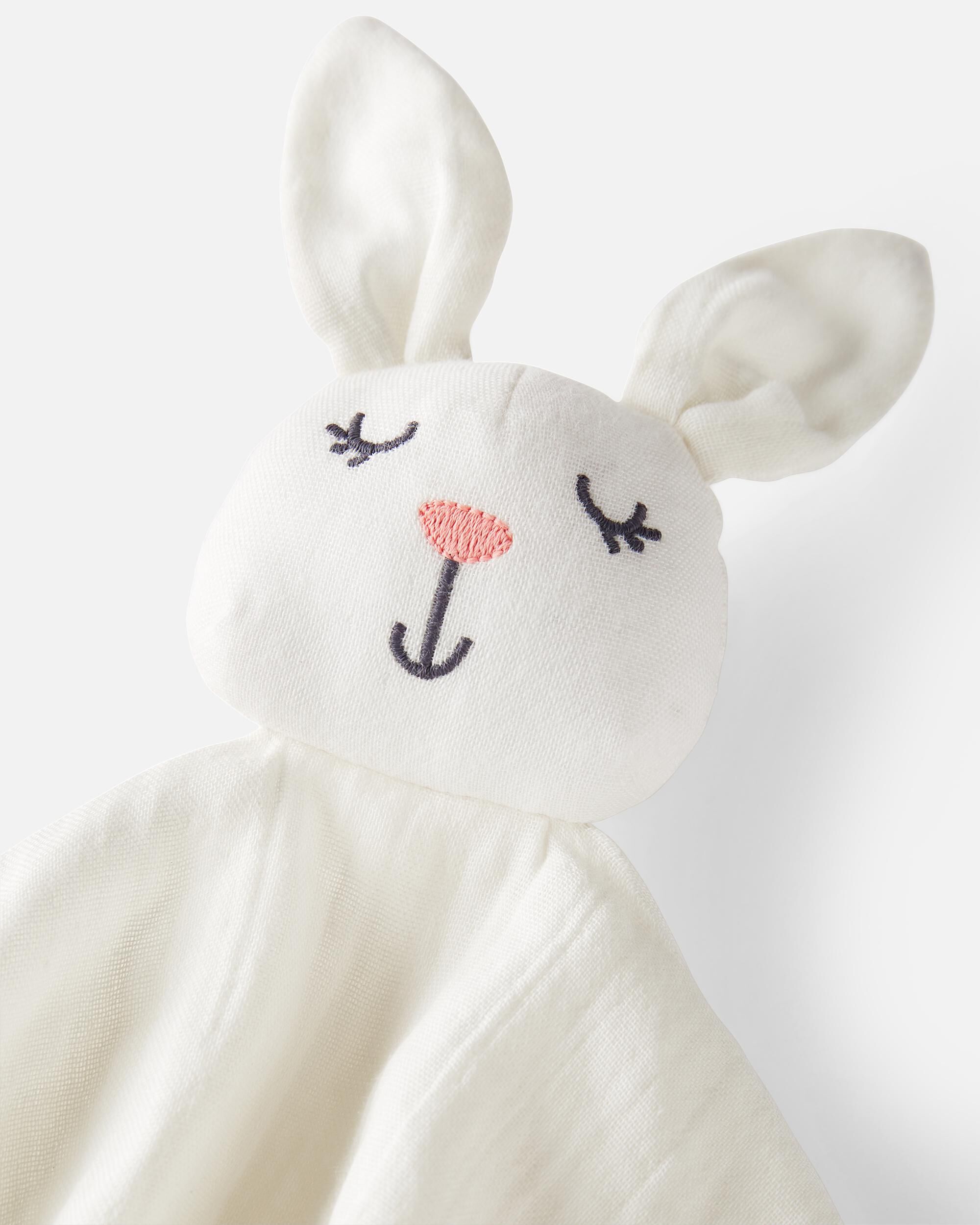 Baby Girls Baby Organic Cotton Muslin Bunny Lovey OSZ Little Planet