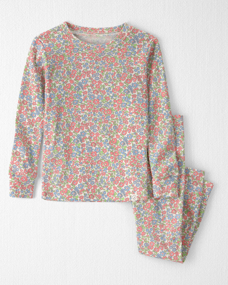 Toddler Girl 2-Piece Organic Cotton Pyjama in Floral, image 1 of 4 slides
