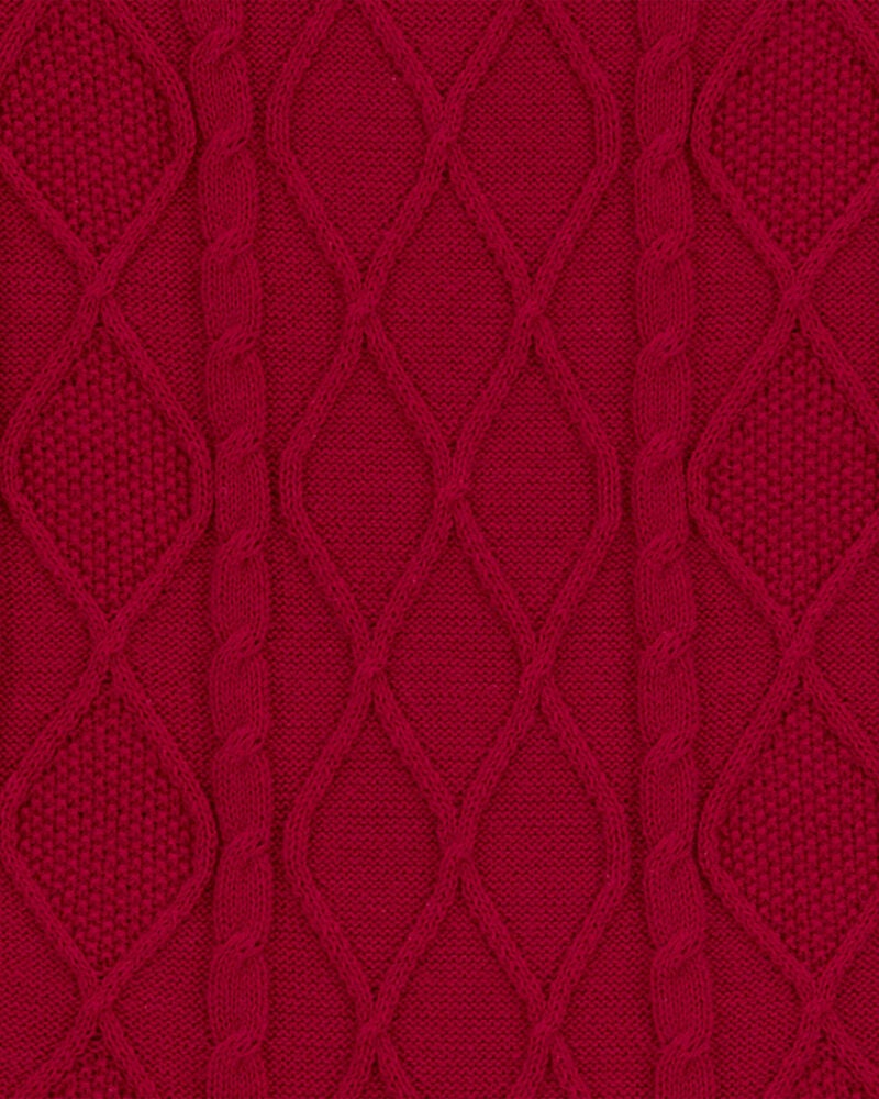 Toddler Cable Knit Sweater Dress, image 3 of 4 slides