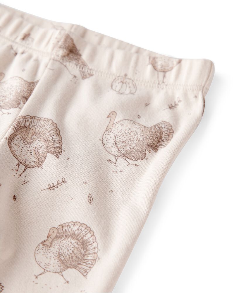 Baby 2-Piece Organic Cotton Ribbed Knit Set in Autumn Grove print, image 2 of 5 slides