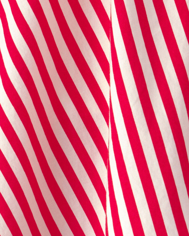 Filles - Jupe-short &agrave; rayures - Rouge/Blanc, image 3 sur 3 diapositives