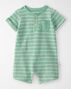 Baby Striped Romper Made with Organic Cotton, image 1 of 4 slides