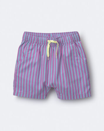 Toddler Boy Playground Shorts in Stripes - Blue/Purple, 