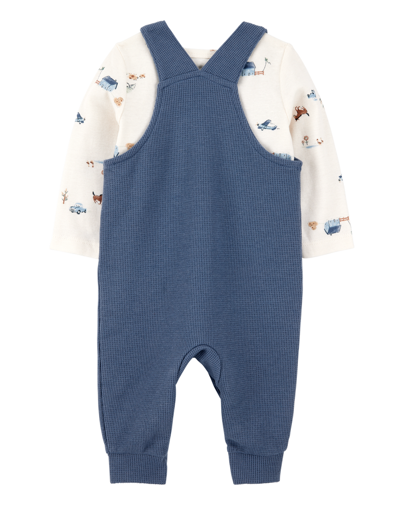 Bébé Ensemble 2 pièces t-shirt à manches longues et salopette isotherme, image 2 sur 7 diapositives