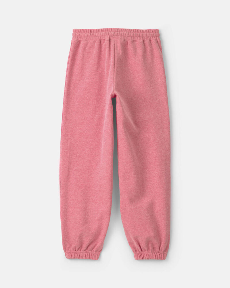 Girls 'New York' French Terry Joggers - Pink/Red, image 3 of 6 slides