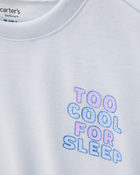 Girls Ice Cream Print Loose Fit 2-Piece Pyjamas - Blue, image 2 of 4 slides