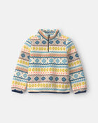 Boys Fair Isle Teddy Fleece Pullover Sweatshirt, image 1 of 3 slides