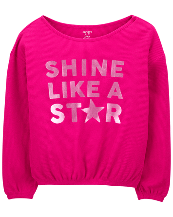 Kid Shine Like A Star Metallic Thermal Top, 